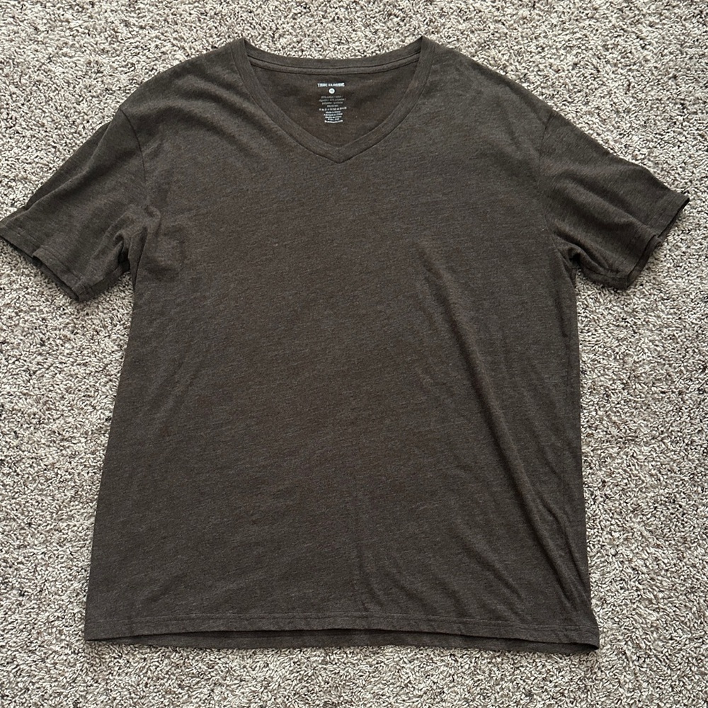Classic Brown V-Neck Men's Tee